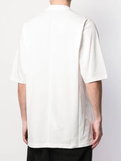 Shop Rick Owens Drkshdw Striped Panel T-shirt In White
