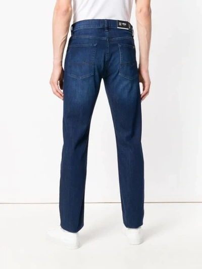Shop 7 For All Mankind Luxe Performance Straight Leg Jeans In Blue