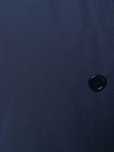 Shop Aspesi Classic Button Coat In Blue