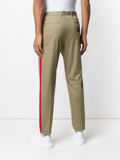 Shop Dolce & Gabbana Side-stripe Trousers In Brown