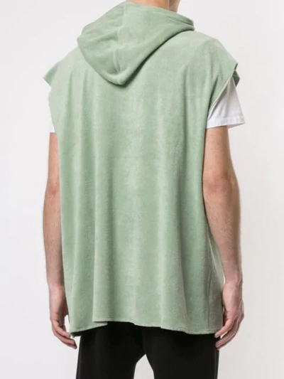 Shop Sankuanz Branded Vest Sweater In Green