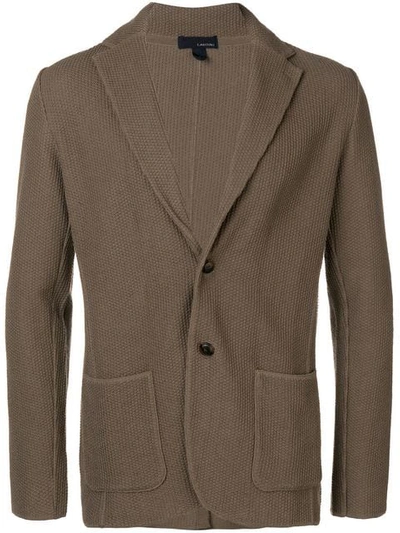 Shop Lardini Tobacco Brown Blazer