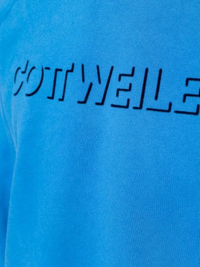 Shop Cottweiler Logo Print Hoodie In Blue
