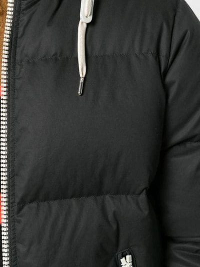 Shop Ami Alexandre Mattiussi Hooded Down Jacket In Black