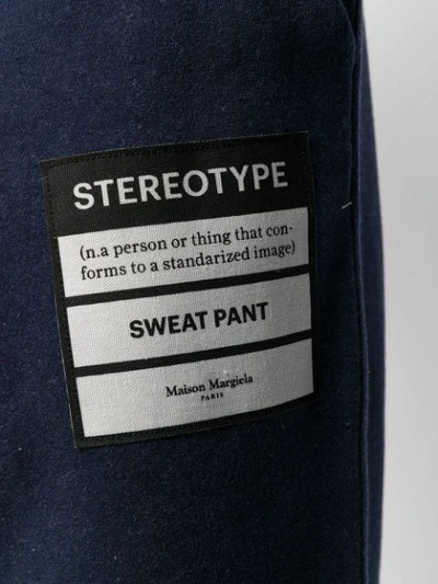 Shop Maison Margiela Tapered Sweatpants In Blue