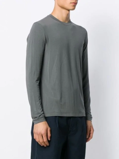 Shop Giorgio Armani Fitted Sweatshirt In Grey