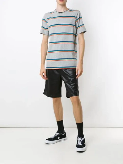 Shop Àlg Striped T-shirt In Grey