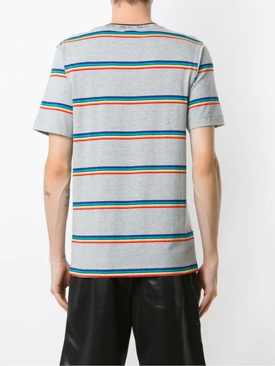 Shop Àlg Striped T-shirt In Grey