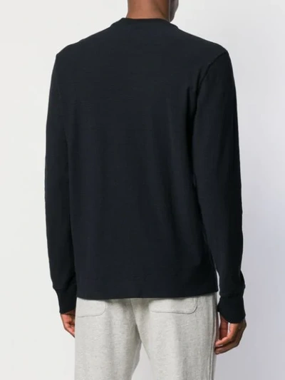 Shop James Perse Long-sleeve Fitted Sweater In Blue