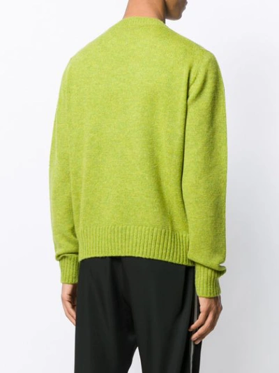 Shop Prada Crew Neck Sweater In Green