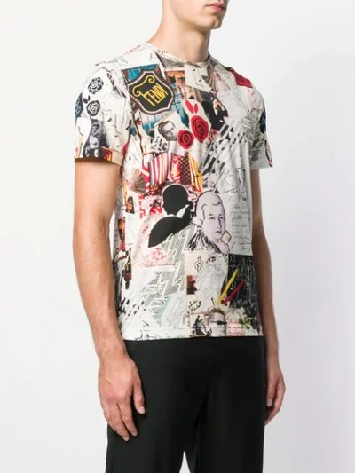 Shop Fendi T-shirt Mit Karl Kollage-print In F18n2-multicolor+multicol