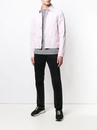 Shop Natural Selection Denim Bomber Jacket In Pink