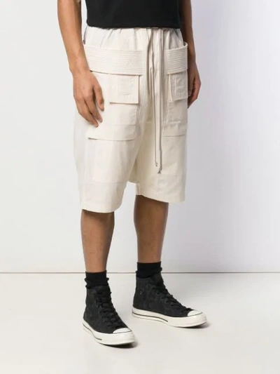 Shop Rick Owens Drkshdw Oversized Pocket Shorts In Neutrals
