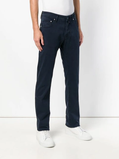 Shop Jacob Cohen Slim Regular Trousers - Blue