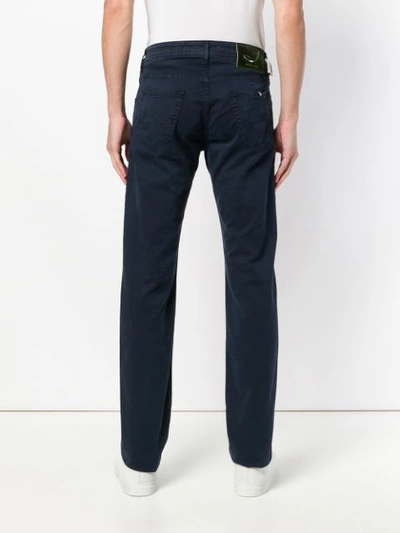 Shop Jacob Cohen Slim Regular Trousers - Blue