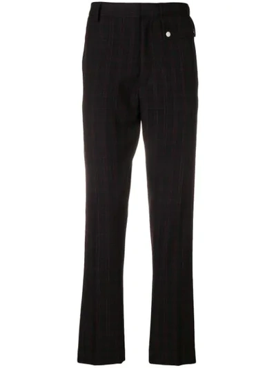 Shop Cmmn Swdn Plaid Trousers In Black