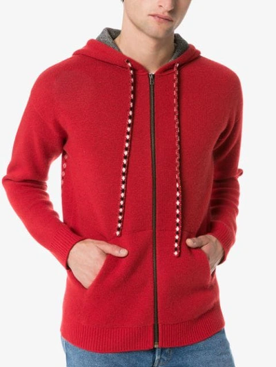 Shop Alanui Kapuzenjacke Mit Bandana-muster In Red