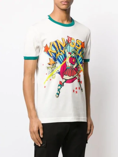 Shop Dolce & Gabbana Superhero T-shirt In White