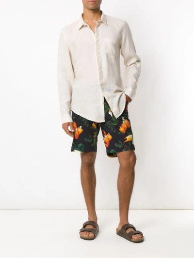 Shop Osklen Printed Bermuda Shorts In Black