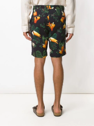 Shop Osklen Printed Bermuda Shorts In Black