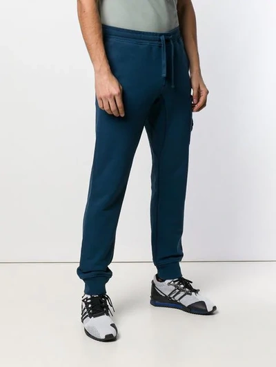 STONE ISLAND 标贴运动裤 - 蓝色