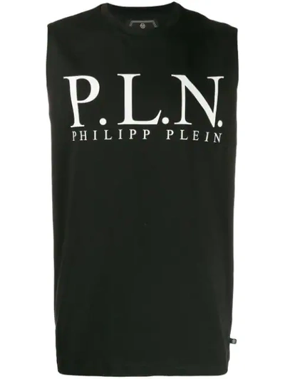 Shop Philipp Plein Tank Top P.l.n. In Black