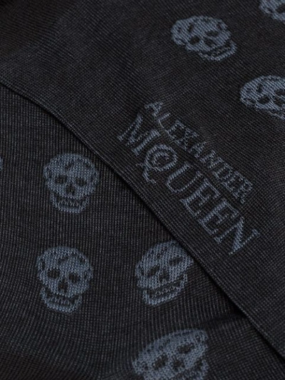 Shop Alexander Mcqueen Skull Pattern Short Socks In 1062 Blue