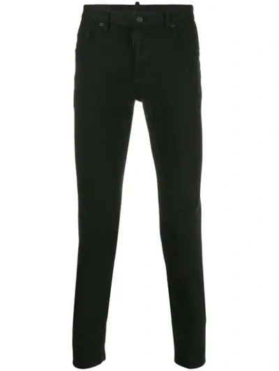 Shop Dsquared2 Low Rise Skinny Trousers In Black