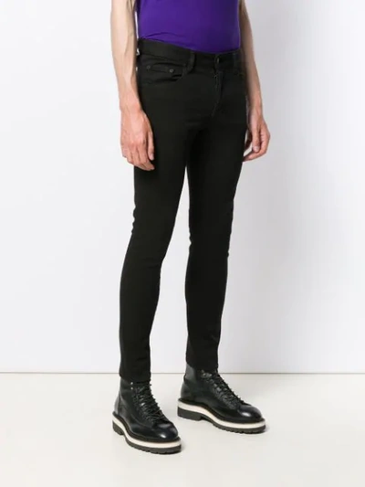 DSQUARED2 LOW RISE SKINNY TROUSERS - 黑色