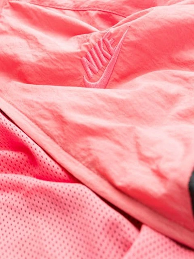 Shop Nike Swoosh Jacket In 668 Pink Gaze/black/dark Grey