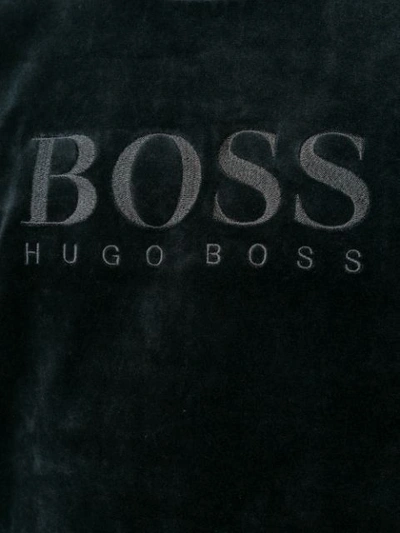 BOSS HUGO BOSS LOGO长袖套头衫 - 黑色