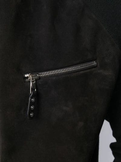 Shop Alexander Mcqueen Panelled Bomber Jacket In Black