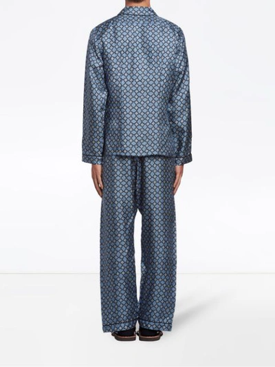 Shop Prada Argyle Print Pyjamas - Blue