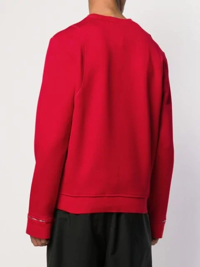 Shop Alexander Mcqueen Skull Motif Sweatshirt In Red