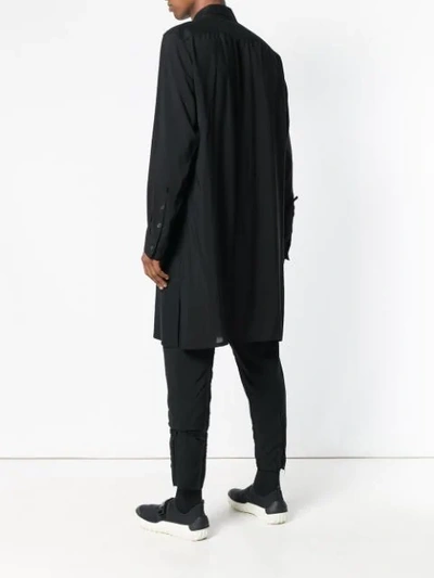 Shop Yohji Yamamoto Long Length Shirt In Black