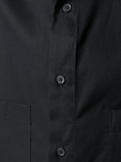 Shop Yohji Yamamoto Long Length Shirt In Black
