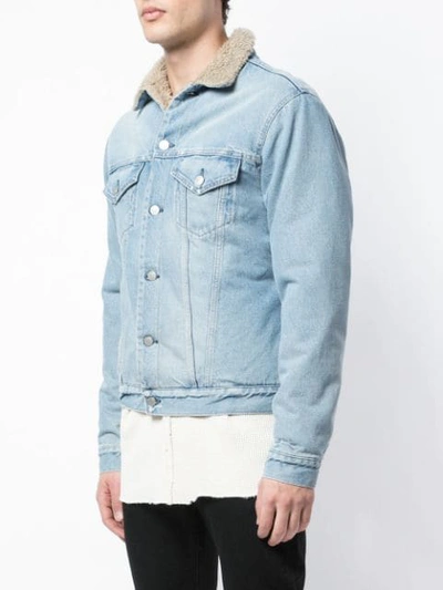 Shop John Elliott Shearling Thumper Jacket In Blue
