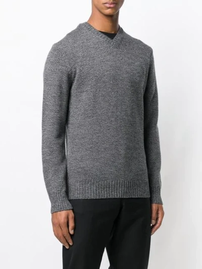 Shop Hydrogen Thunderlight Intarsia Sweater - Grey