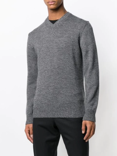 Shop Hydrogen Thunderlight Intarsia Sweater - Grey