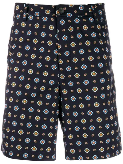 Shop Kenzo 'medallions' Shorts In Blue