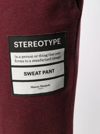 Shop Maison Margiela Drawstring Track Pants In Red