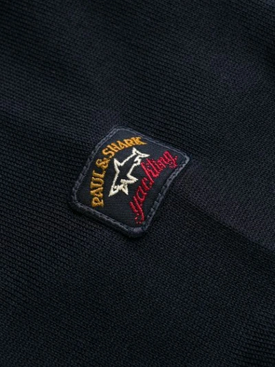 Shop Paul & Shark Logo Embroidered Sweatshirt In Blue