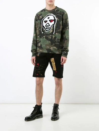 Shop Haculla Camouflage Print Sweatshirt In Green