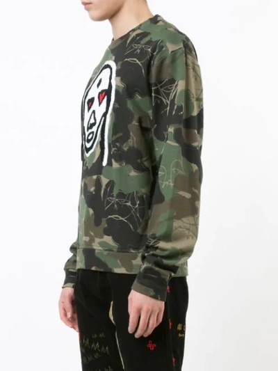 Shop Haculla Camouflage Print Sweatshirt In Green