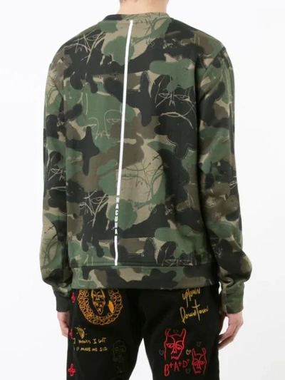 Shop Haculla Camouflage Print Sweatshirt In Green