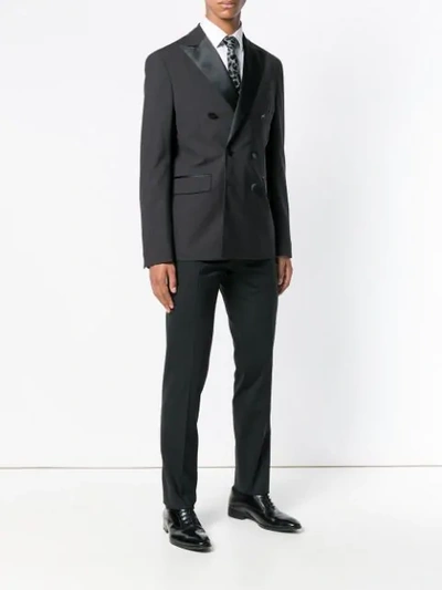 Shop Dsquared2 Satin Lapel Two Piece Suit In Grey