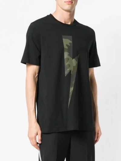 camouflage lightning bolt T-shirt