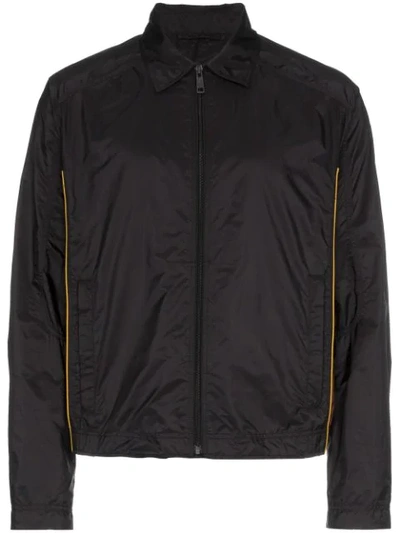 Shop Prada Black Bordeux Nylon Windbreaker