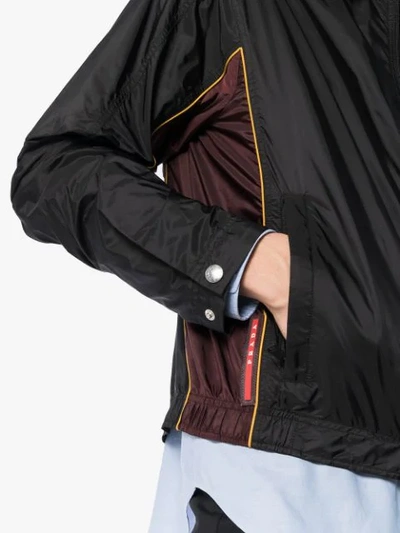 Shop Prada Black Bordeux Nylon Windbreaker