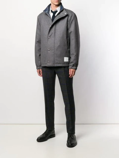 Shop Thom Browne Reversible Bomber Jacket In Grey